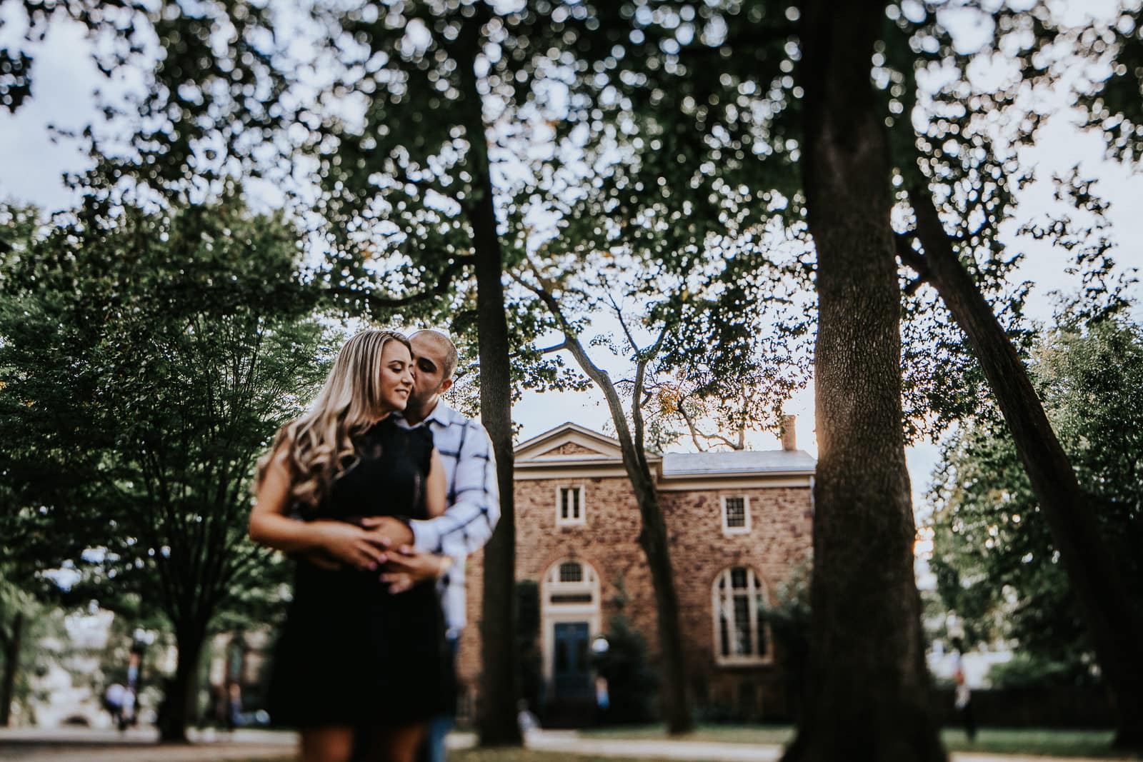 engagement photos at Princeton University