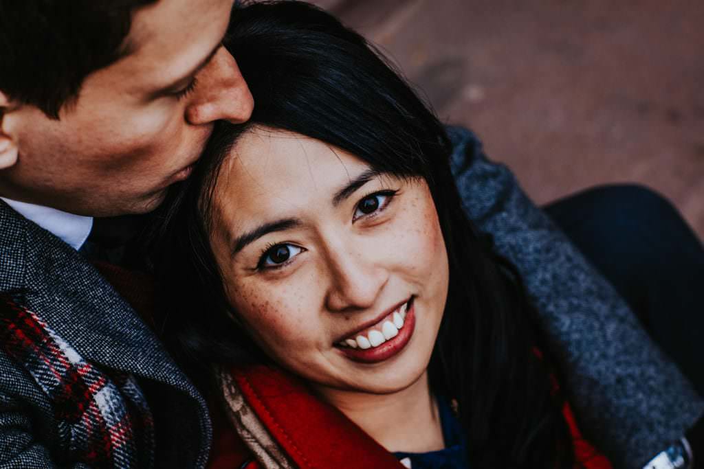 engagement photos at Rittenhouse square