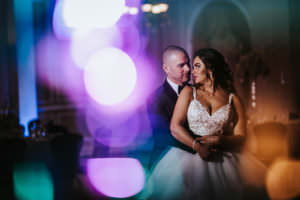 double exposure bride and groom photo