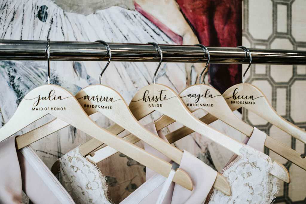 bride's dress hangers